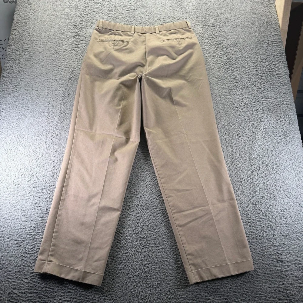 Dockers Stain Defender Pant Mens 34x32 Brown Cotton Chino Straight Preppy Career